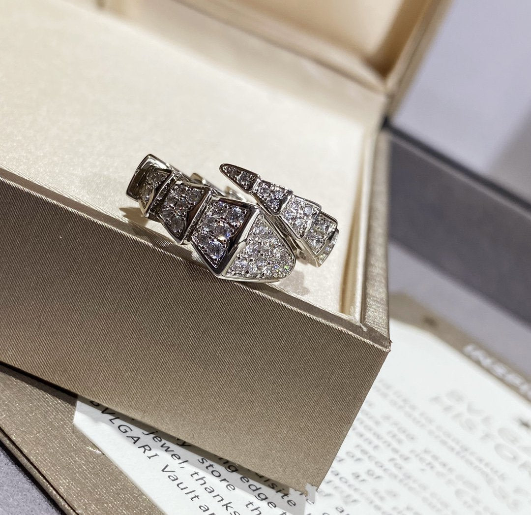 [Stellar Jewelry]SERPENTI LARGE RING SILVER DIAMOND PAVED