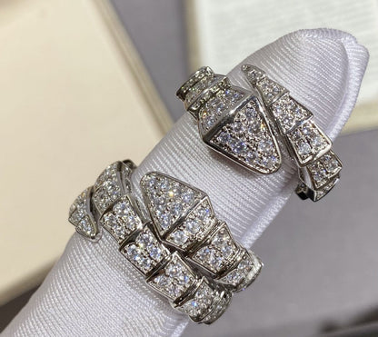 [Stellar Jewelry]SERPENTI LARGE RING SILVER DIAMOND PAVED