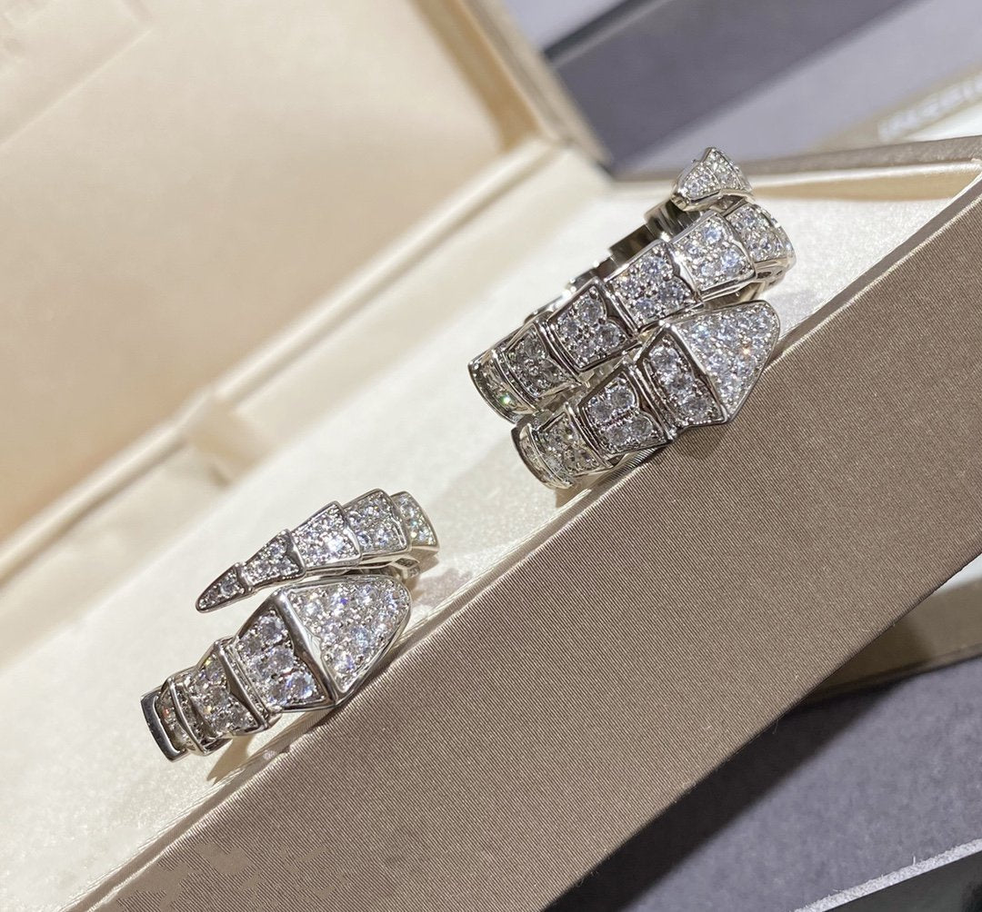 [Stellar Jewelry]SERPENTI LARGE RING SILVER DIAMOND PAVED