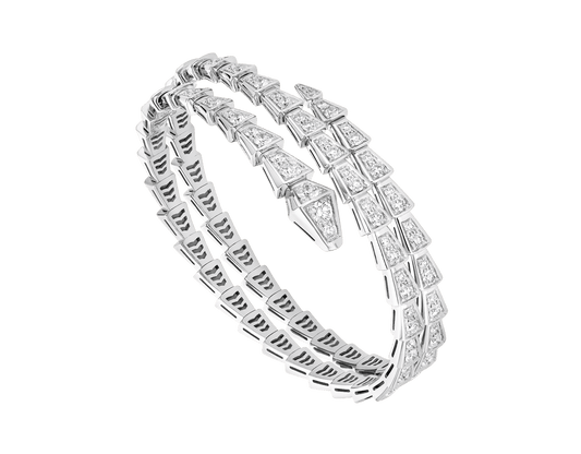 [Stellar Jewelry]SERPENTI BRACELET SILVER DIAMOND DOUBLE ROW
