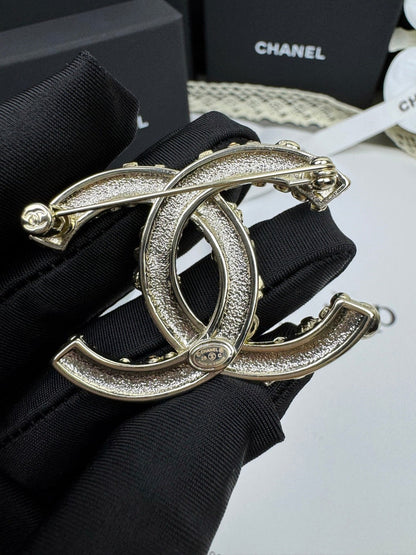 [Stellar Jewelry]26C Pink-White Enamel Ice Cream Cone Double C Brooch
