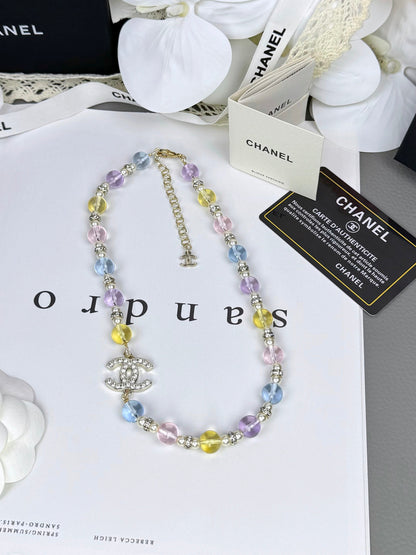 [Stellar Jewelry]26C New Spring Collection Colorful Transparent Resin Necklace