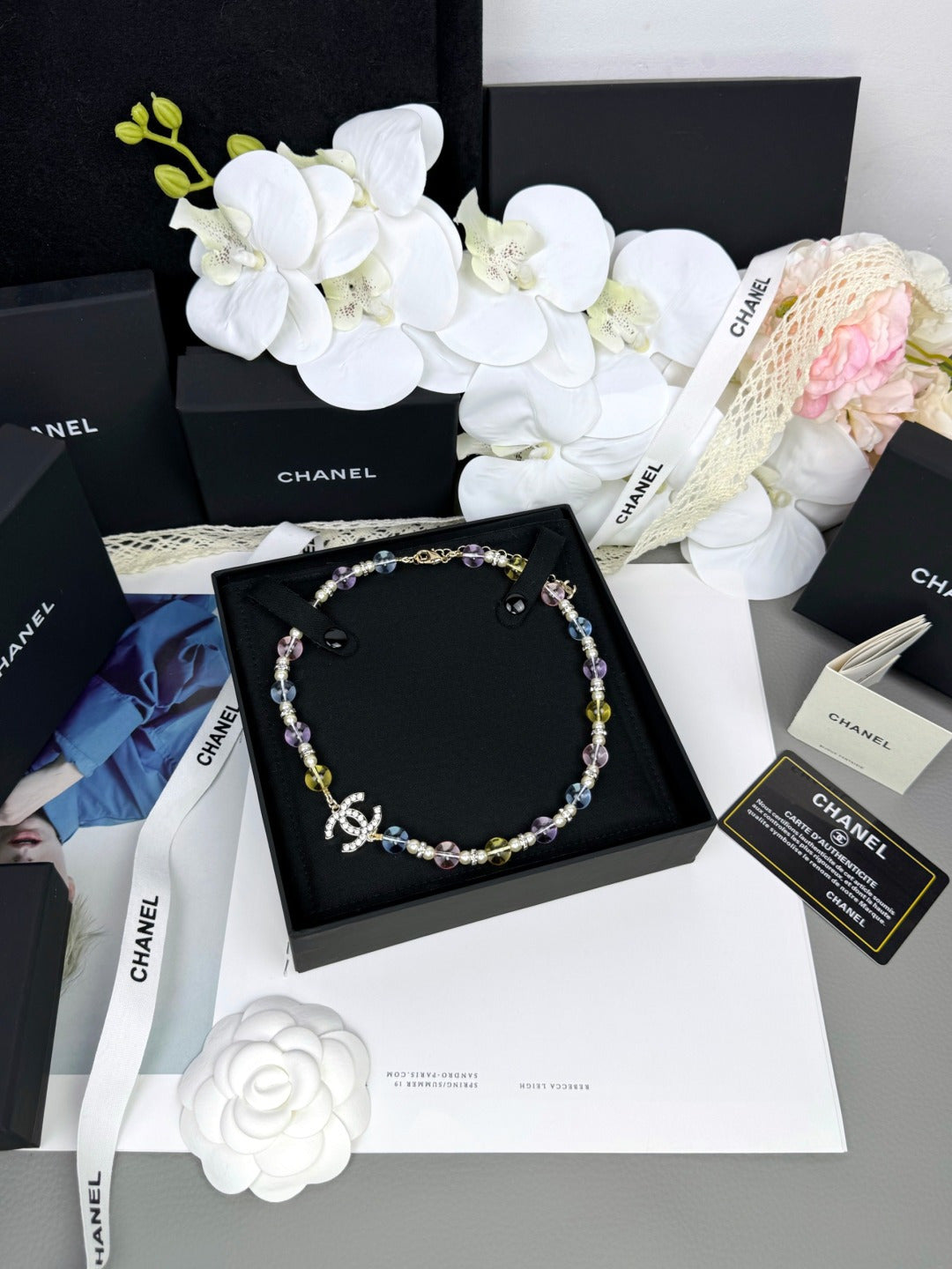 [Stellar Jewelry]26C New Spring Collection Colorful Transparent Resin Necklace