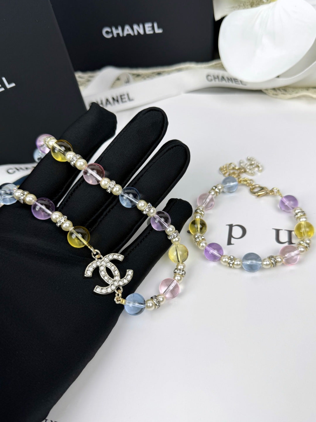 [Stellar Jewelry]26C New Spring Collection Colorful Transparent Resin Necklace