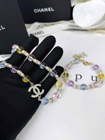 [Stellar Jewelry]26C New Spring Collection Colorful Transparent Resin Necklace