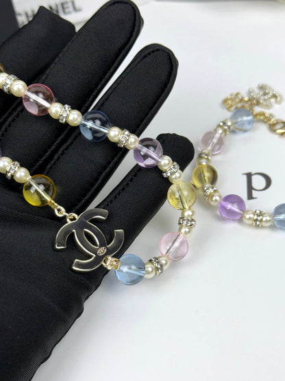 [Stellar Jewelry]26C New Spring Collection Colorful Transparent Resin Necklace