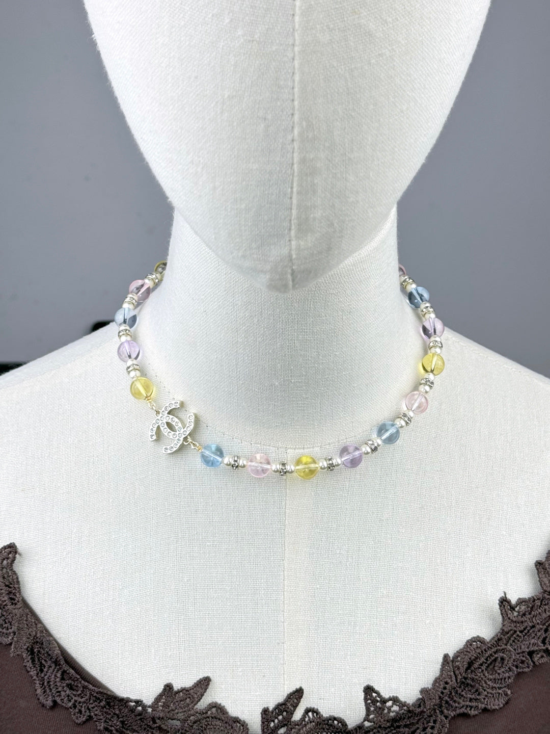 [Stellar Jewelry]26C New Spring Collection Colorful Transparent Resin Necklace