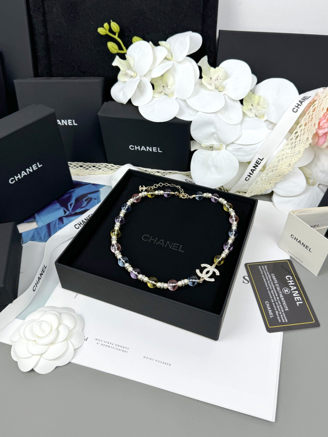 [Stellar Jewelry]26C New Spring Collection Colorful Transparent Resin Necklace
