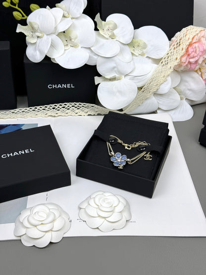 [Stellar Jewelry]VOLTE New Blue Floral Double-Layer Bracelet
