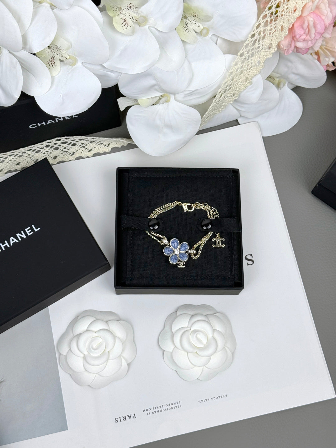 [Stellar Jewelry]VOLTE New Blue Floral Double-Layer Bracelet