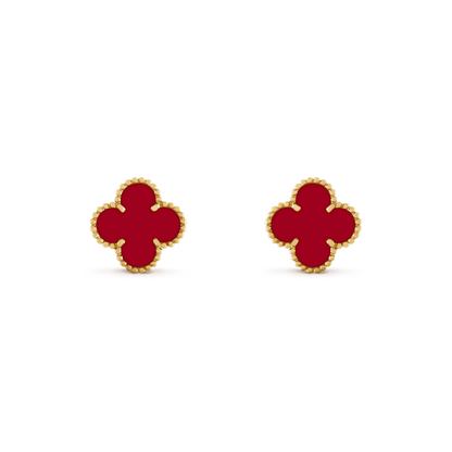 [Stellar Jewelry]CLOVER MEDIUM 1 MOTIFS CARNELIAN  EARRINGS