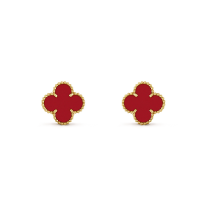 [Stellar Jewelry]CLOVER MINI 9.5MM CARNELIAN EARRINGS