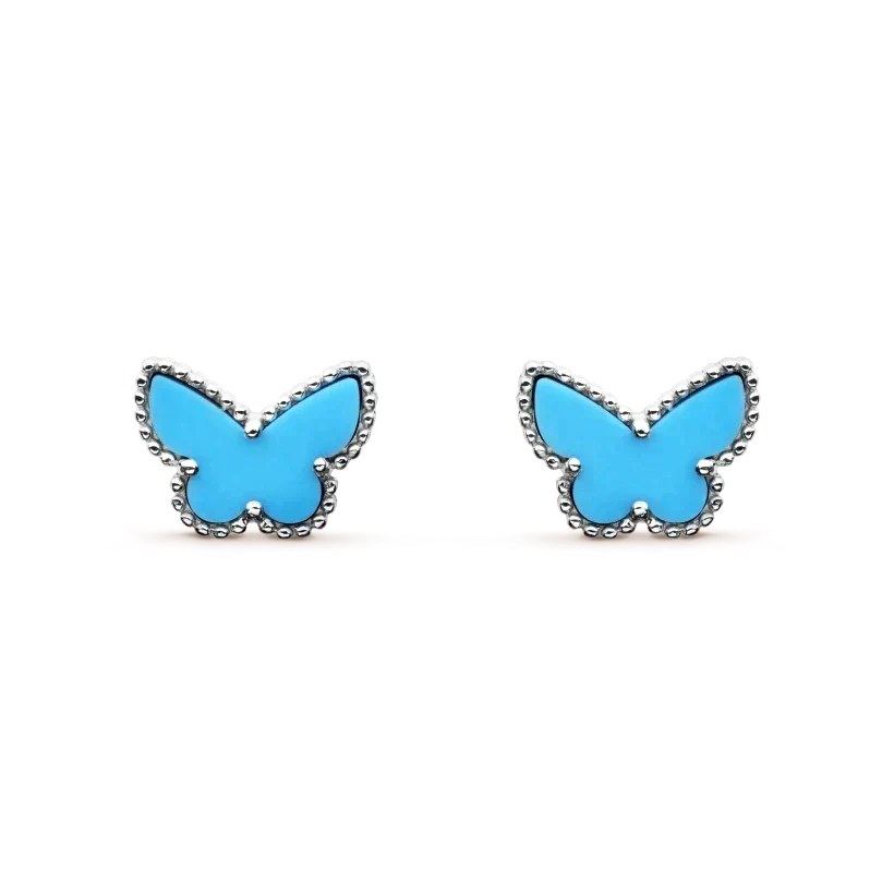 [Stellar Jewelry]BUTTERFLY TURQUOISE EARRINGS SILVER