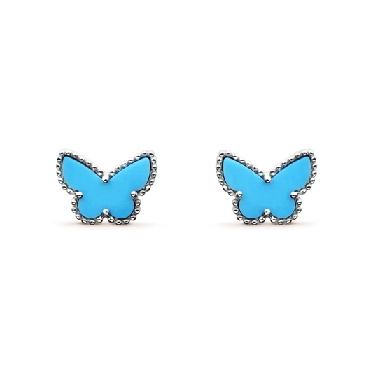[Stellar Jewelry]BUTTERFLY TURQUOISE EARRINGS SILVER
