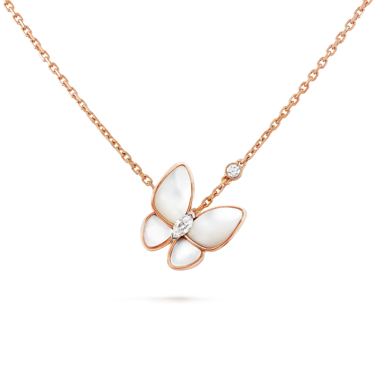 [Stellar Jewelry]BUTTERFLY MOP DIAMOND NECKLACE