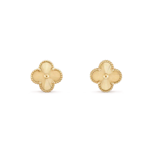 [Stellar Jewelry]CLOVER MINI 9.5MM LASER EARRINGS