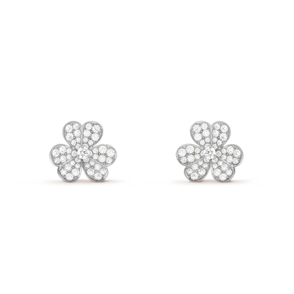 [Stellar Jewelry]CLOVER COMOS DIAMOND EARRINGS SILVER