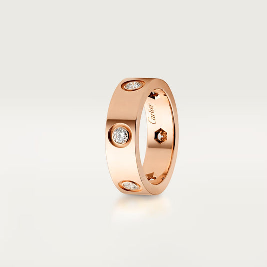 [Stellar Jewelry]LOVE 5.5MM 6 DIAMOND RING