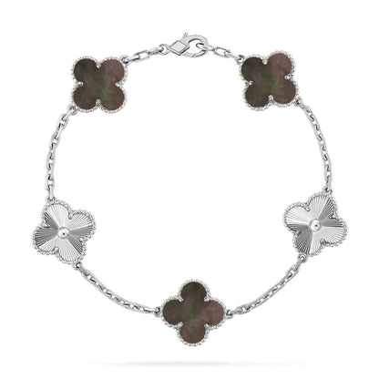 [Stellar Jewelry] CLOVER 5 MOTIF GRAY MOP BRACELET COLLECTION