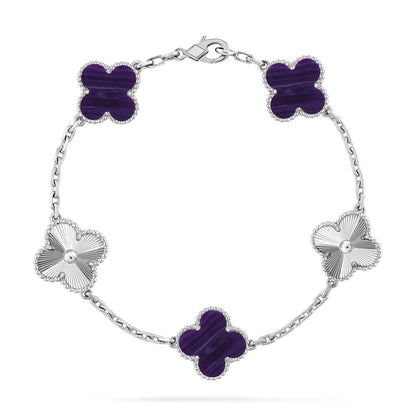 [Stellar Jewelry]CLOVER 5 MOTIF PURPLE STRIPES BRACELET COLLECTION