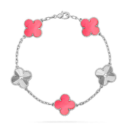 [Stellar Jewelry] CLOVER 5 MOTIFS  PINK MOP BRACELET COLLECTION