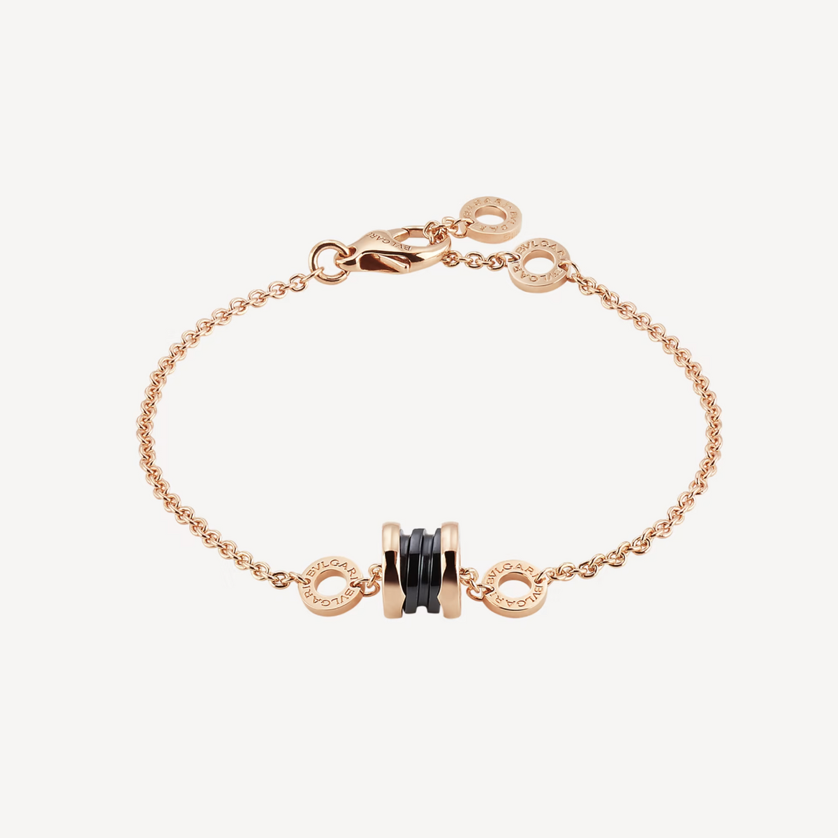 [Stellar Jewelry]ZERO 1 SOFT PINK GOLD AND BLACK CERAMIC BRACELET