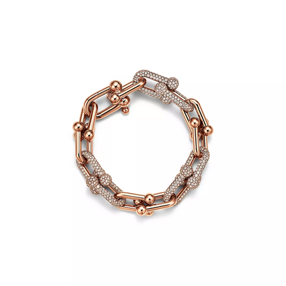 [Stellar jewels]HARDWEAR LARGE LINK PINK GOLD PAVED DIAMOND BRACELET
