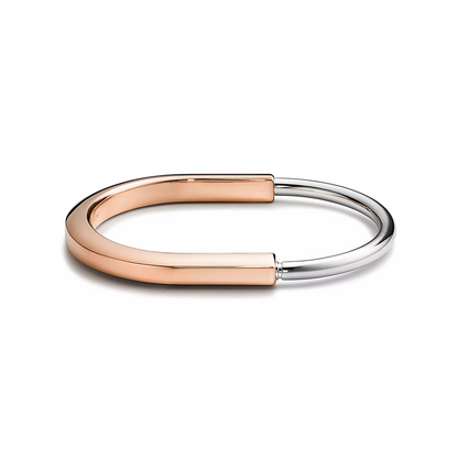 [Stellar jewels]LOCK BRACELET ROSE AND WHITE GOLD