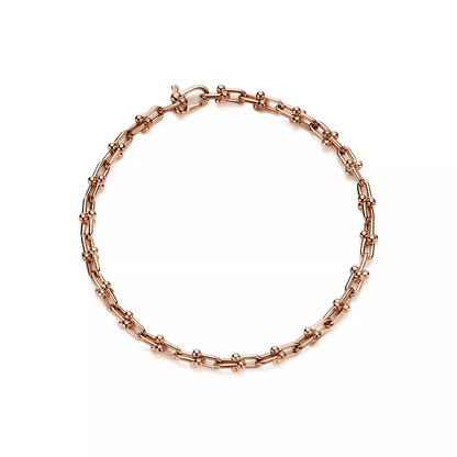 [Stellar jewels]HARDWEAR MICRO LINK 44 MOTIF PINK GOLD BRACELET