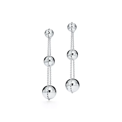 [Stellar jewels]TRIPLE DROP SILVER EARRINGS