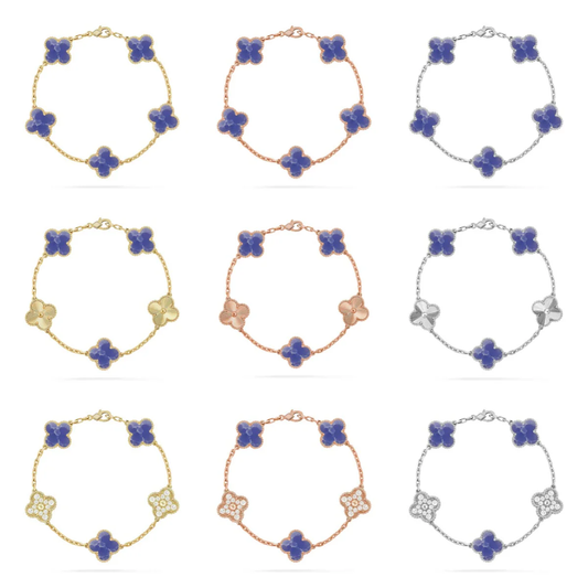 [Stellar Jewelry]CLOVER 5 MOTIF BLUE VEINS BRACELET COLLECTION
