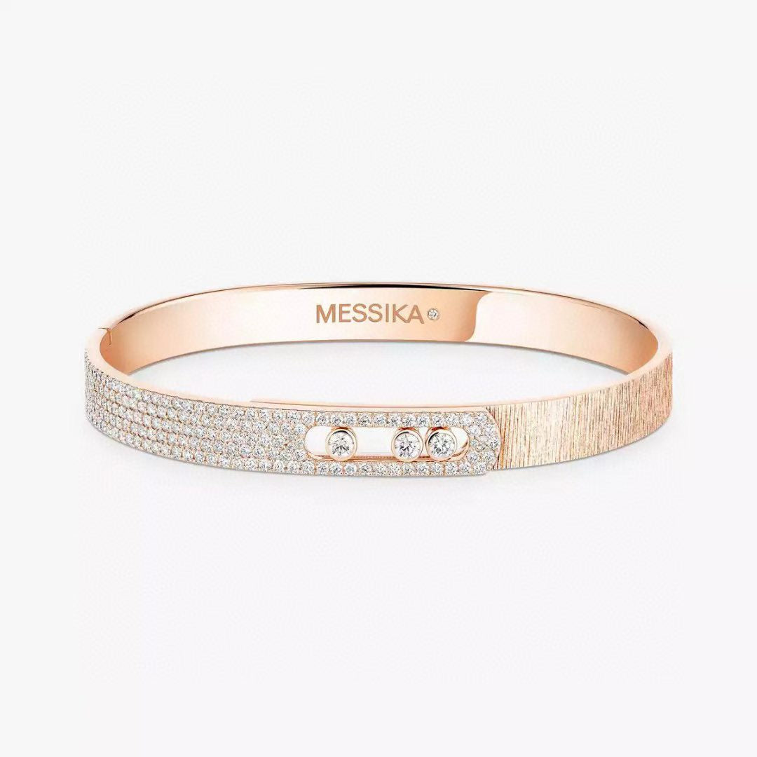 [Stellar Jewelry]2026 BRAND-NEW FROSTED BRACELET WITH DIAMONDS THREE COLORS