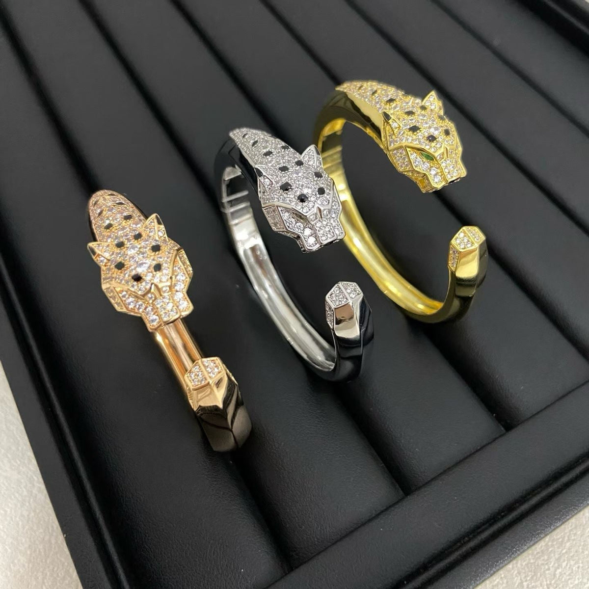 [Stellar  Jewelry]DIAMOND MACHINE LEOPARD BRACELET
