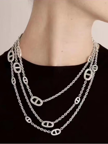 [Stellar Jewelry]Classic Silver Sweater Chain