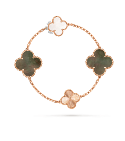 [Stellar Jewelry]DETACHABLE CLOVER 15(11+4) FLOWER SILVER NECKLACE SET