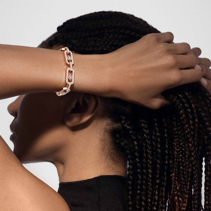 [Stellar Jewelry]Large Full Diamond Unisex Sliding Bracelet with Moissanite