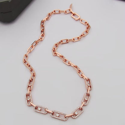 [Stellar Jewelry]Move Link Pave Diamond Necklace