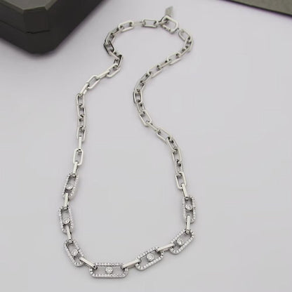 [Stellar Jewelry]Move Link Pave Diamond Necklace