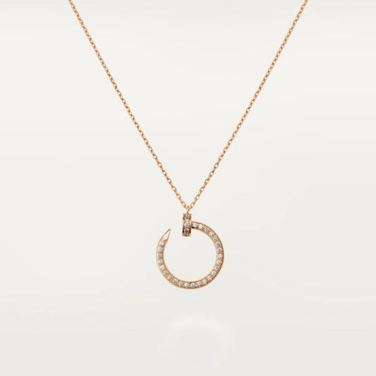 [Stellar Jewelry]JUSTE NECKLACE PINK GOLD DIAMONDS