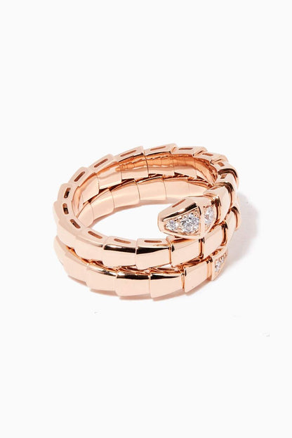 [Stellar Jewelry]SERPENTS DOUBLE ROW DIAMOND RING