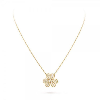 [Stellar Jewelry]FLOWER DIAMOND NECKLACE