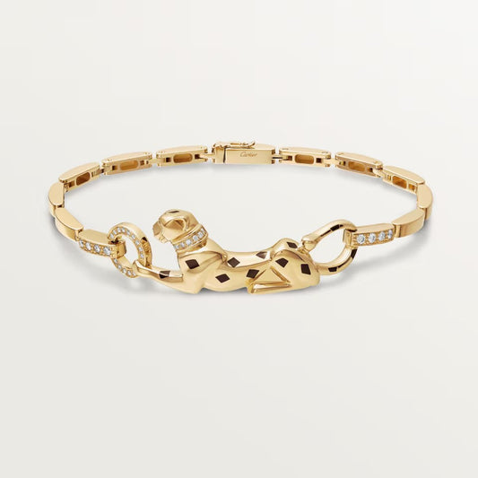 [Stellar Jewelry]PANTHERE HALF DIAMOND ON CHAIN BRACELET