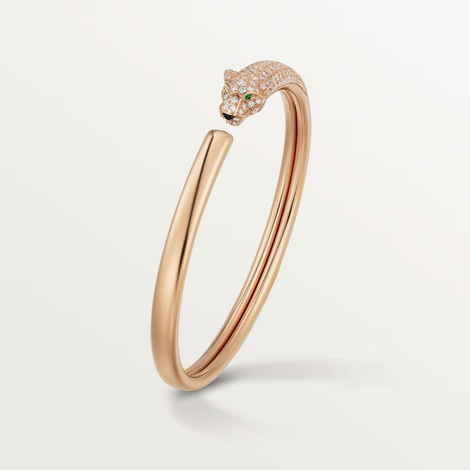 [Stellar Jewelry]PANTHERE HALF DIAMOND OPEN BRACELET