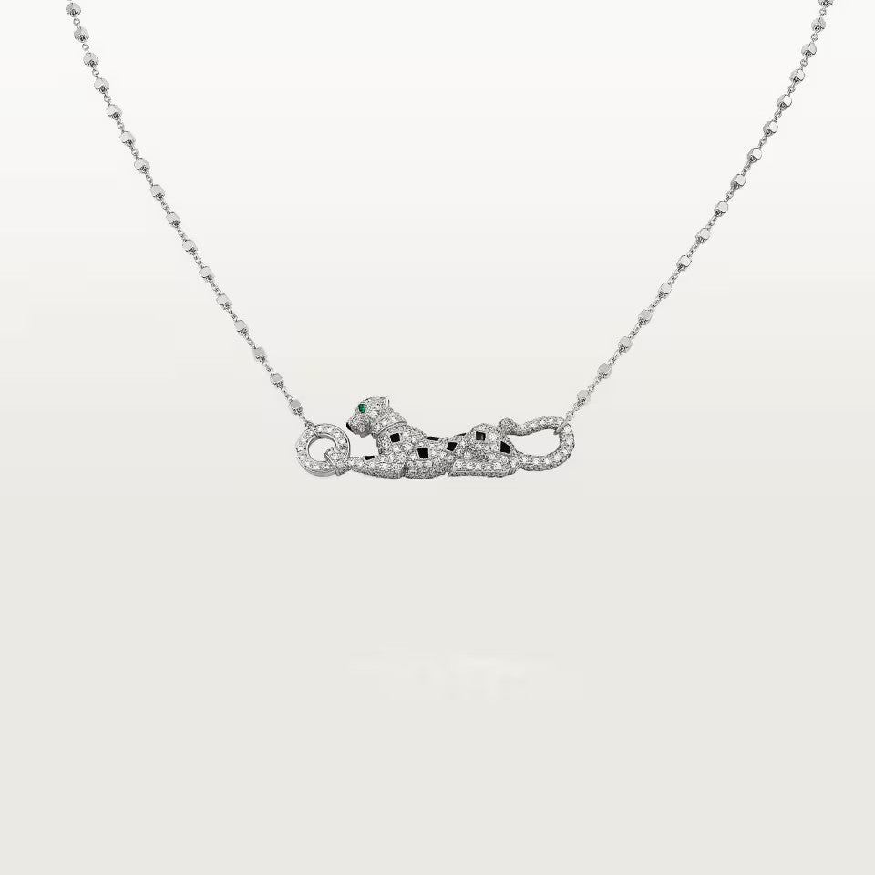 [Stellar Jewelry]PANTHERE PAVED DIAMOND NECKLACE