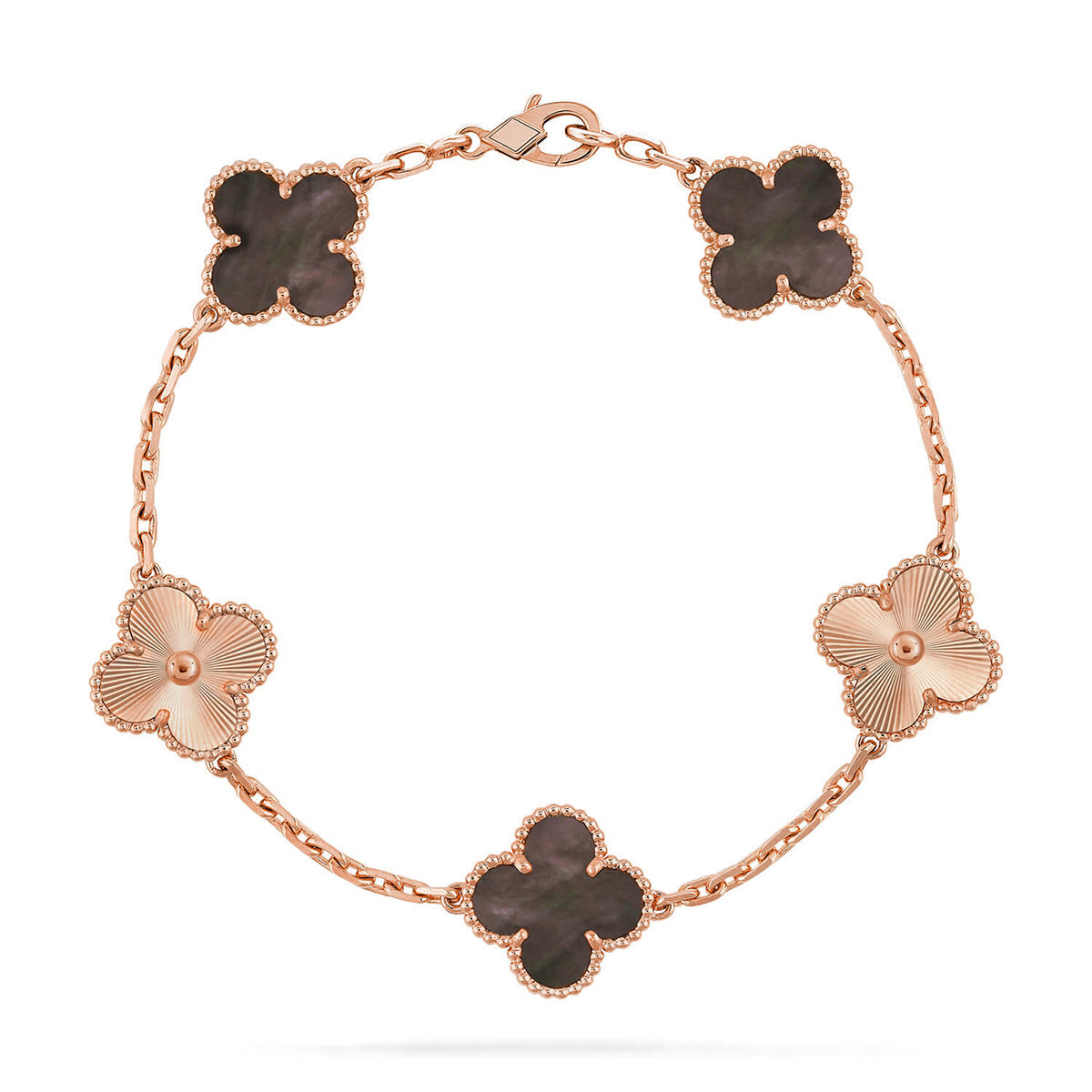 [Stellar Jewelry] CLOVER 5 MOTIF GRAY MOP BRACELET COLLECTION
