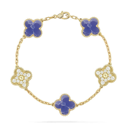 [Stellar Jewelry]CLOVER 5 MOTIF BLUE VEINS BRACELET COLLECTION