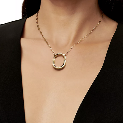 [Stellar jewels]LOCK NECKLACE GOLD