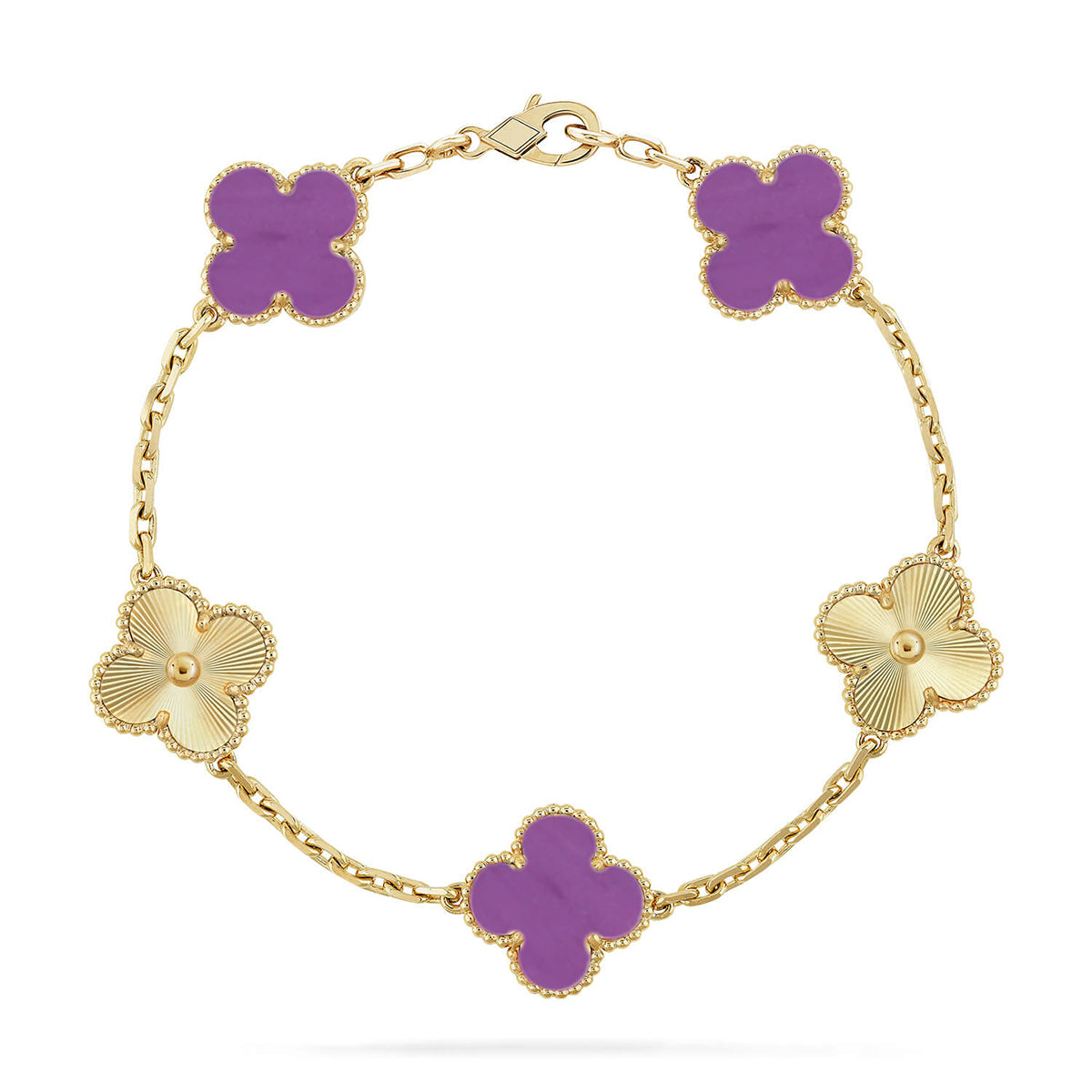 [Stellar Jewelry] CLOVER 5 MOTIF VIOLET BRACELET COLLECTION