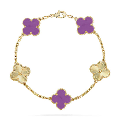[Stellar Jewelry] CLOVER 5 MOTIF VIOLET BRACELET COLLECTION