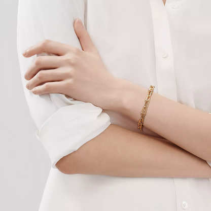 [Stellar jewels]HARDWEAR MEDIUM LINK 20 MOTIF GOLD BRACELET